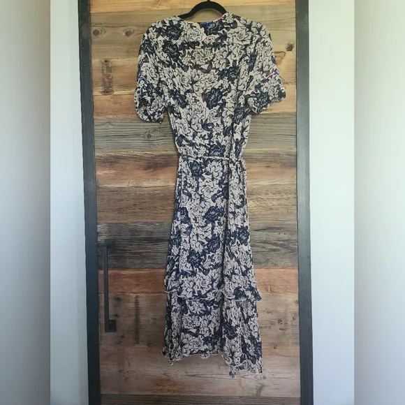 Johnny Was Micha Mixed Floral Print Wrap Dress Size L - Picture 10 of 10